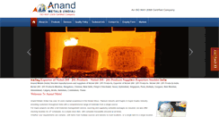 Desktop Screenshot of anandmetals.com